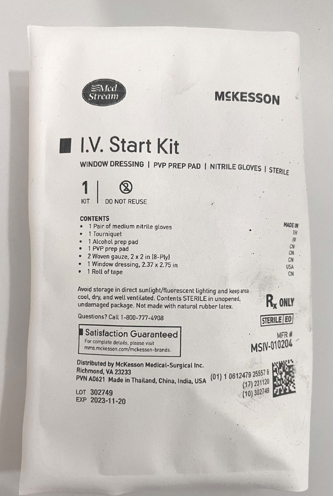 McKesson IV Start Kit MSIV-010204