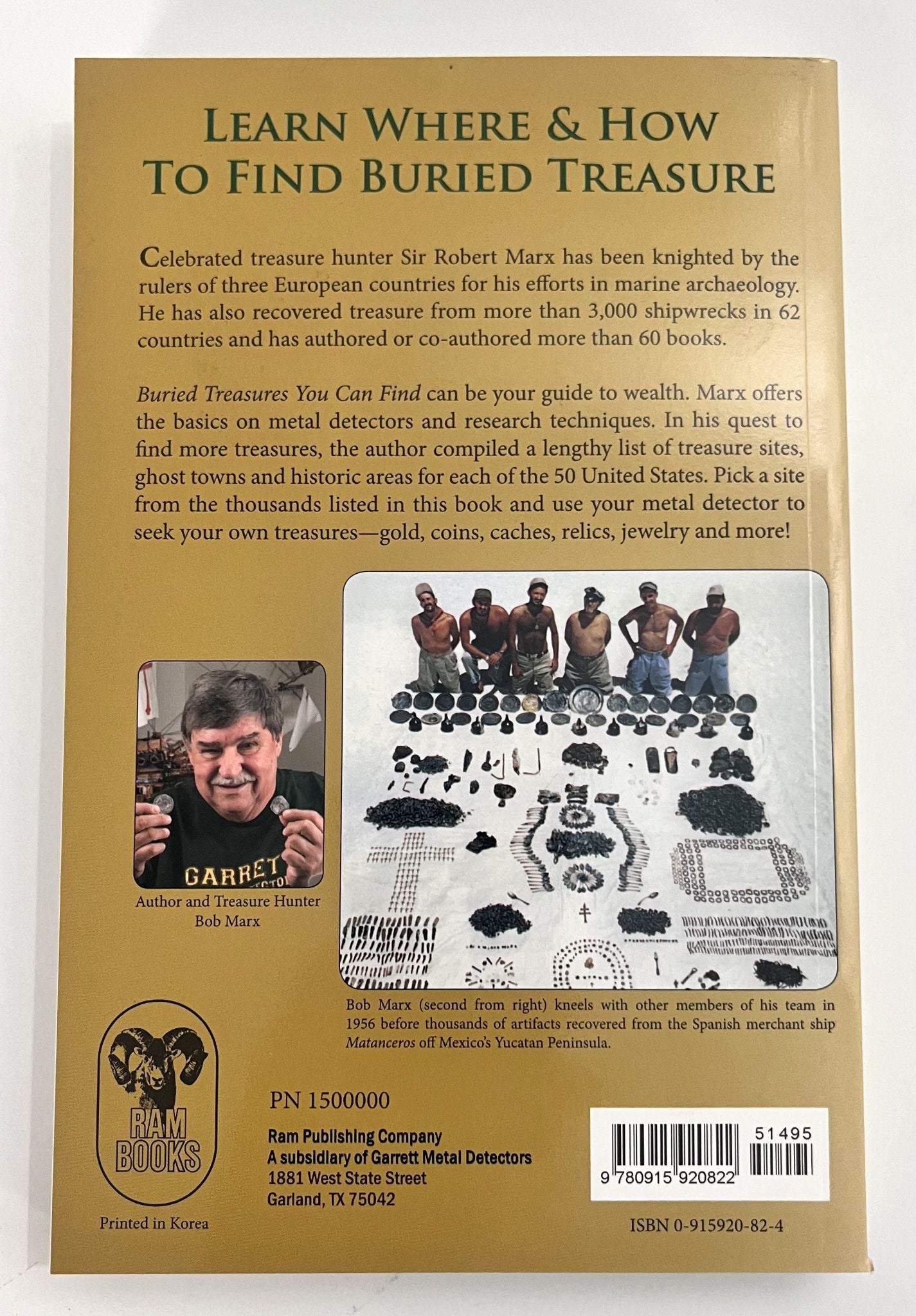 Buried Treasures You Can Find Over 7500 Locations in All 50 States by Robert F. Marx