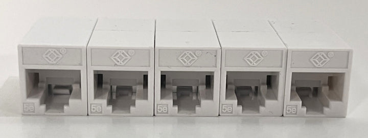 Black Box FM506-R2 Cat5E Straight Coupler Unshielded, White (5-Pack)