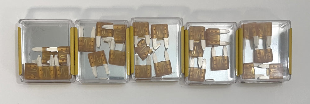 Buss ATM-5 Mini Blade Fuses 5A, 5 Packs of 5 (25 Fuses Total)