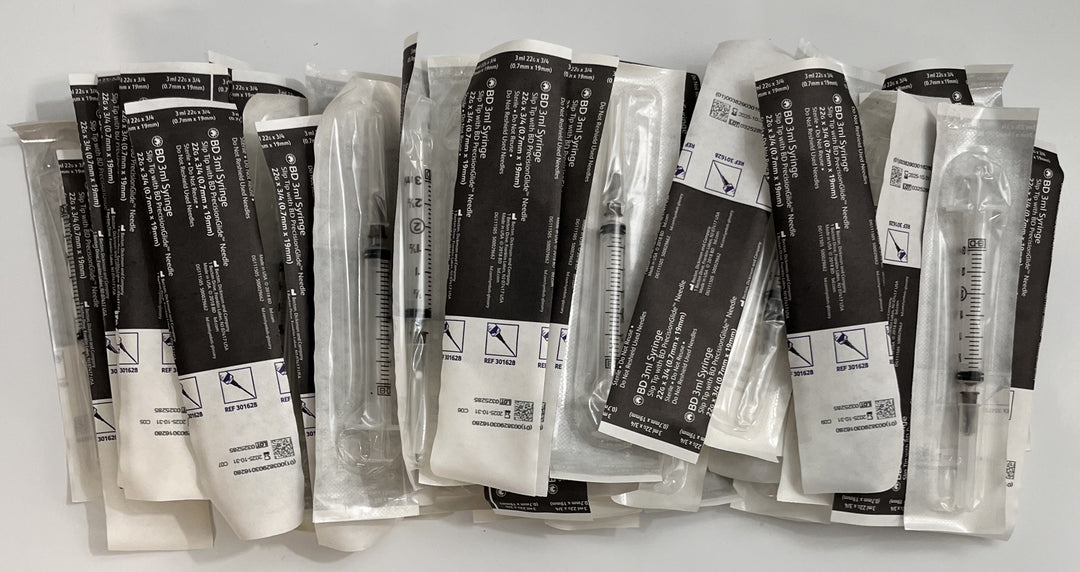 301628 3ml Slip Tip Syringe with 23 G x 3/4" (100-Pack)