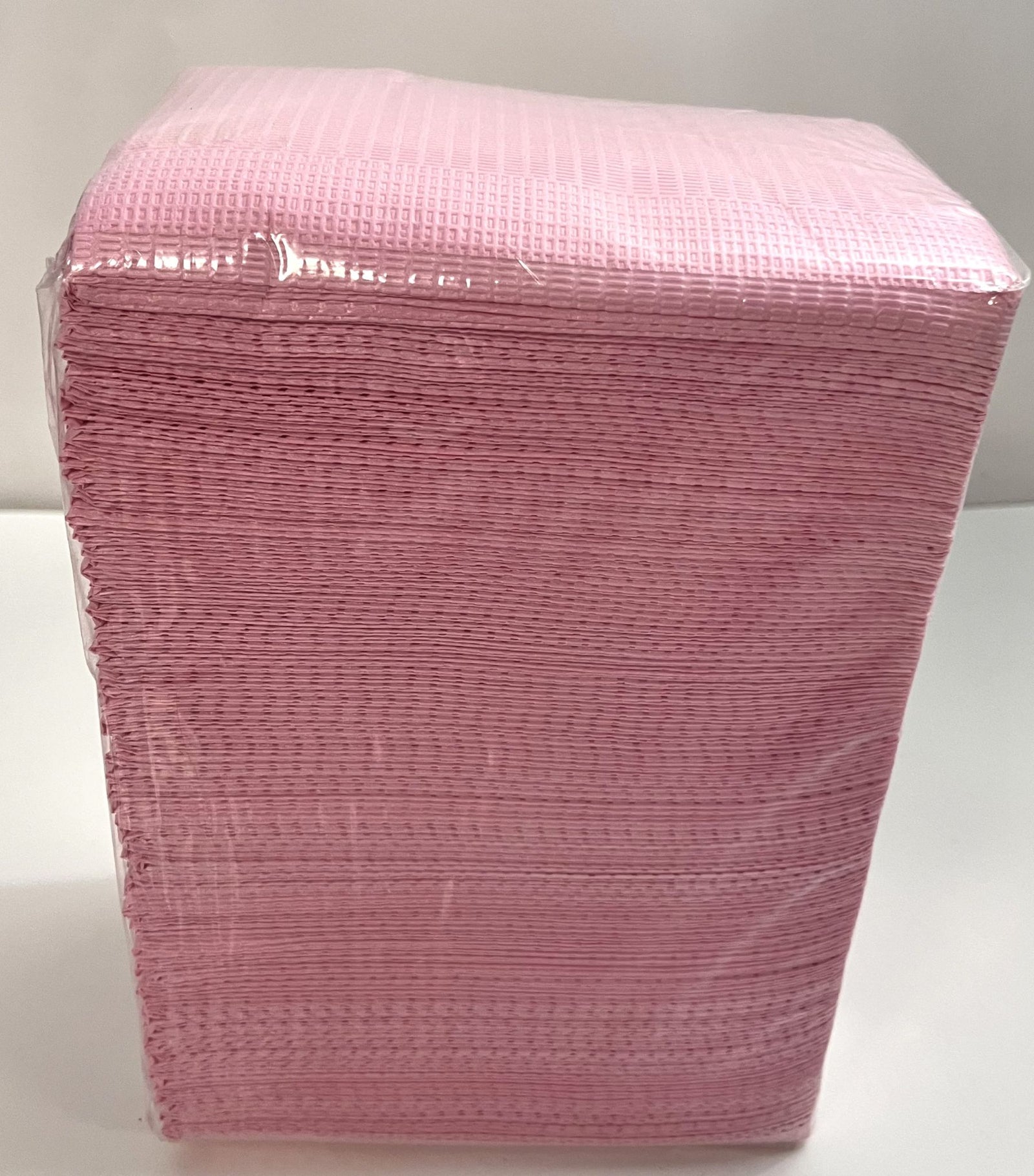 Disposable Dental Patient Bib Towels, 2+1 Ply, 13"x18", Pink, 500 Ct (4 Bags)