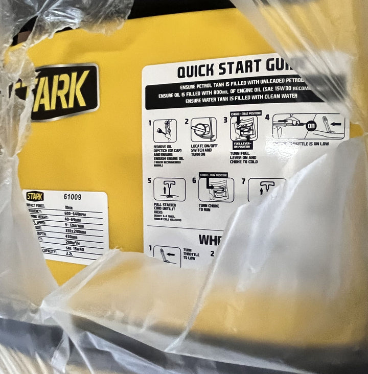 Stark 61009 6.5 HP Gas Jumping Jack Tamper Rammer Compactor Tool