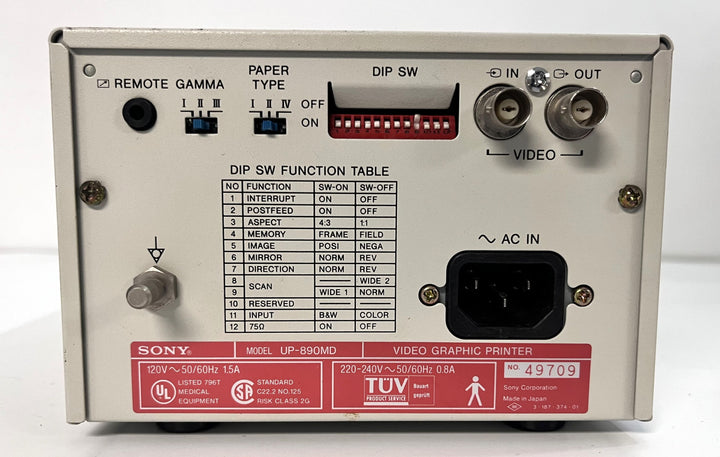 Medison SonoAce SA-600 Portable Ultrasound Machine with transducer, foot switch, and printer.