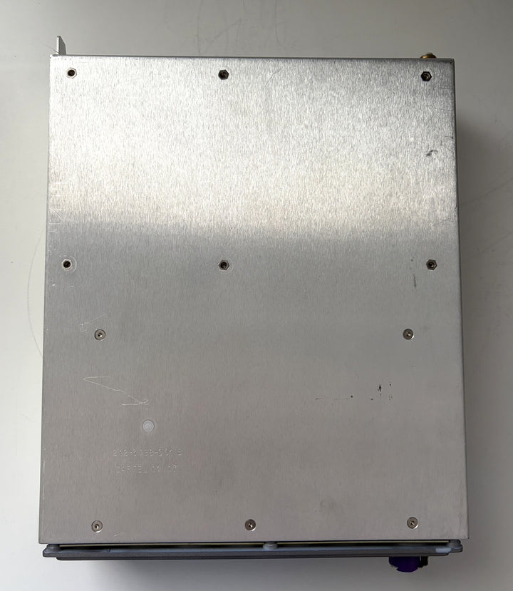 Metal box with screws on a white background