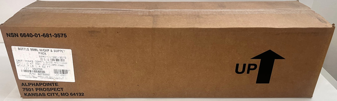 Urine Specimen Bottles 75/90ml w/ Caps, 120-Pack (10 Boxes of 12)