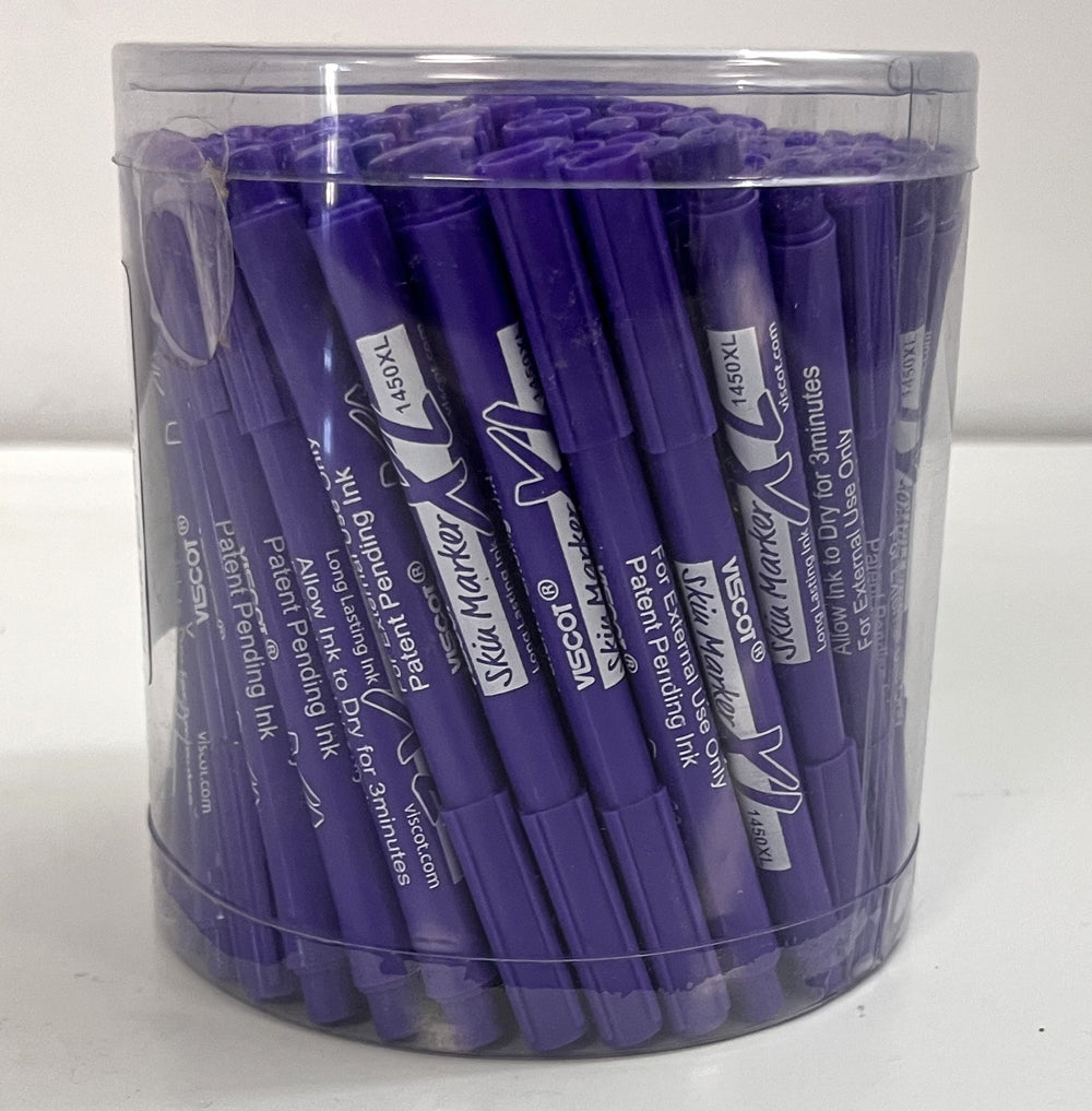 Viscot 1450XL Mini XL Tattoo Skin Marker Surgical with Long-Lasting Ink (100-Pack)