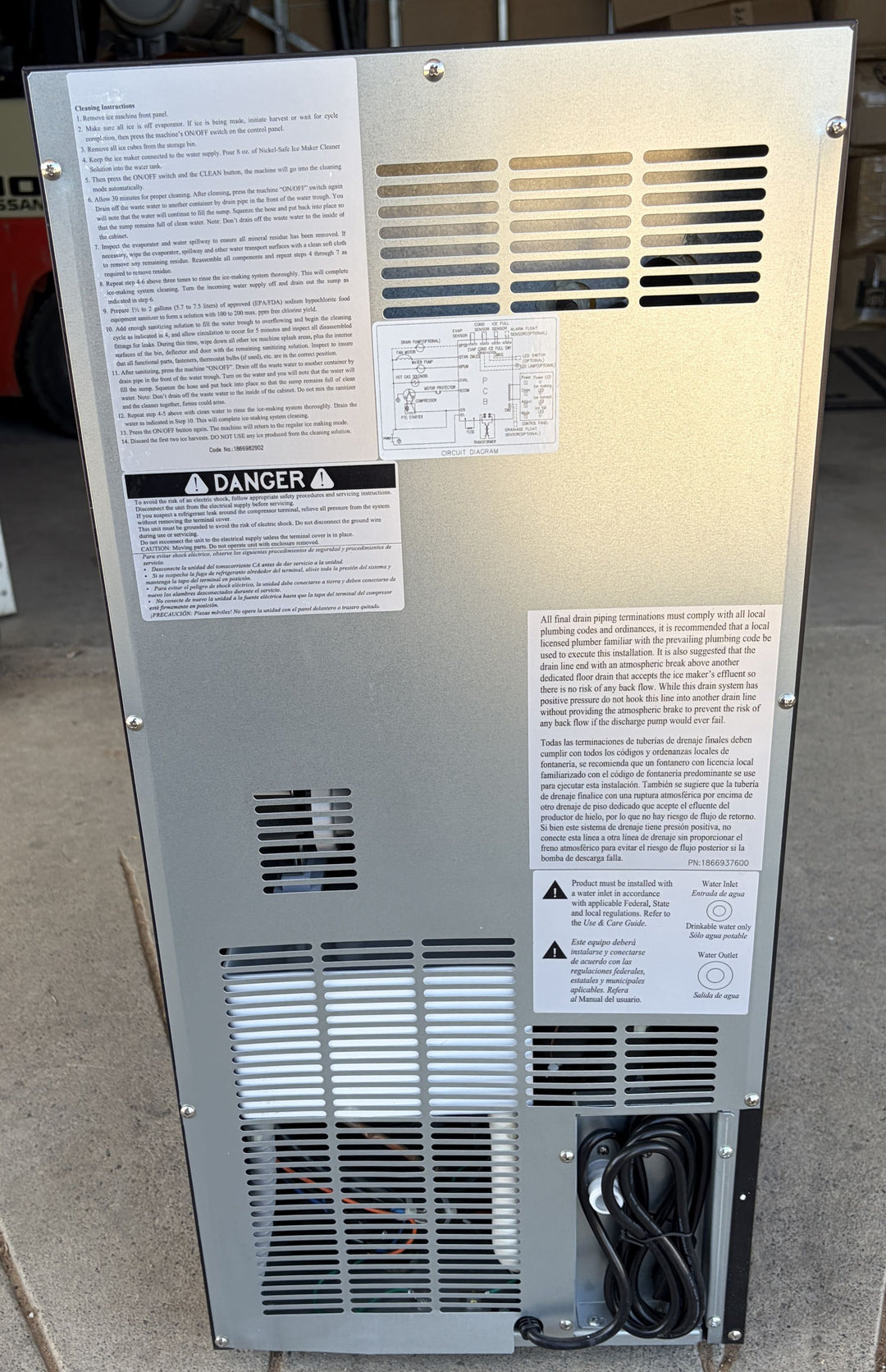 Duura D150P 15" Built-In Ice Maker | 115V 60Hz | Open Box / Cosmetic Blemish