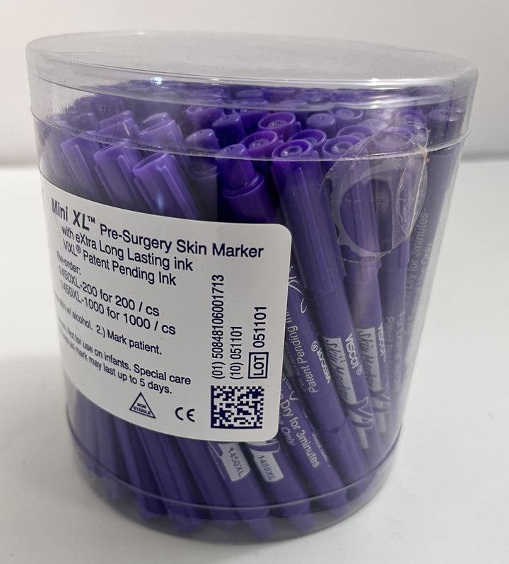 Viscot 1450XL Mini XL Tattoo Skin Marker Surgical with Long-Lasting Ink (100-Pack)