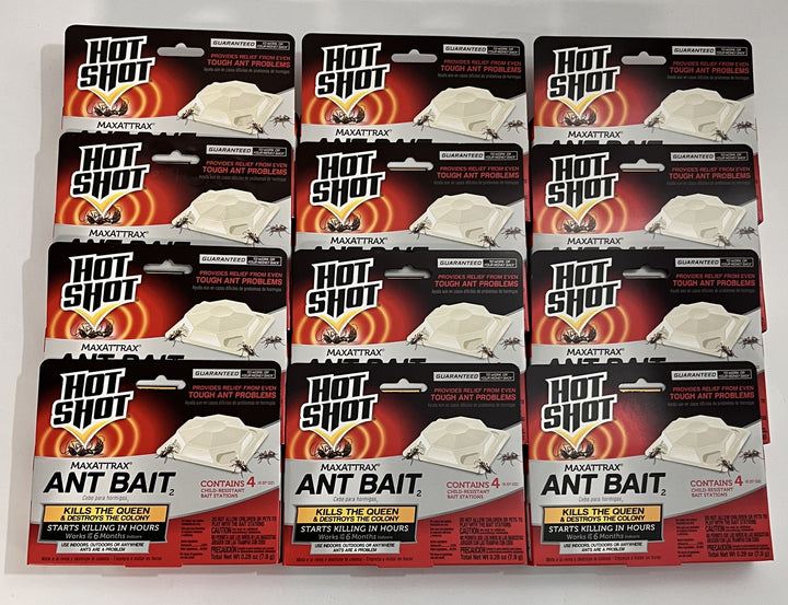 MaxAttack Ant Bait, 0.28 oz, HG-2040W, 4 Baits per Box (Lot of 12 Boxes / 4-Count Each)