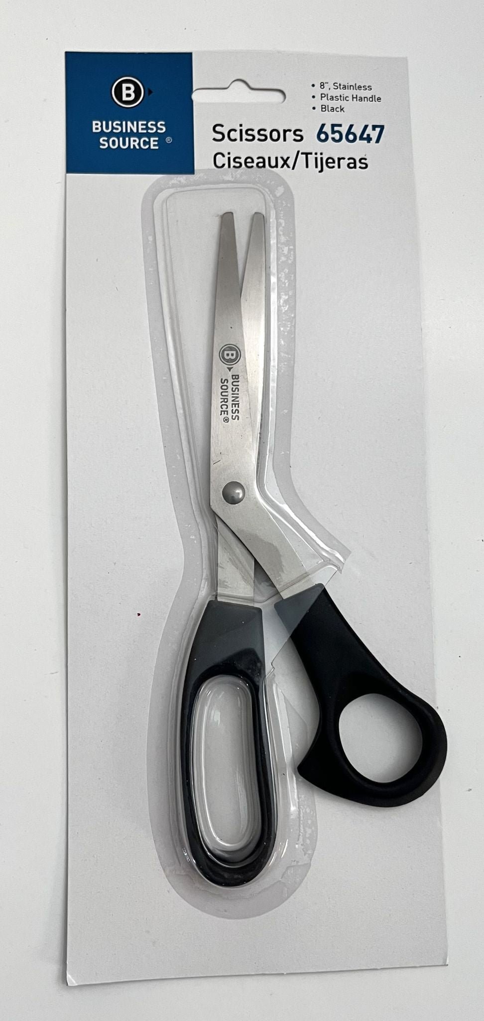 Business Source 8" Scissors 65647, Stainless Steel (12-Pack)