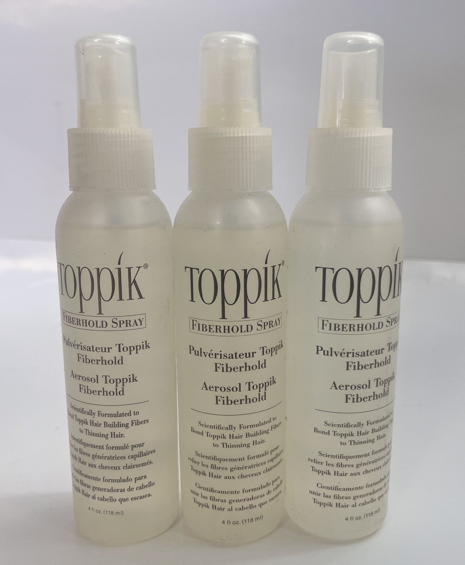 Toppik Aerosol Fiberhold Spray - 4 ounces each New (3-Pack)