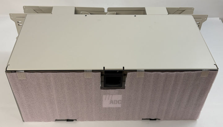 PHENTERSALES TE Connectivity optical distribution frame chassis block in a clean industrial design, suitable for organized fiber optic cable management in business and industrial environments.