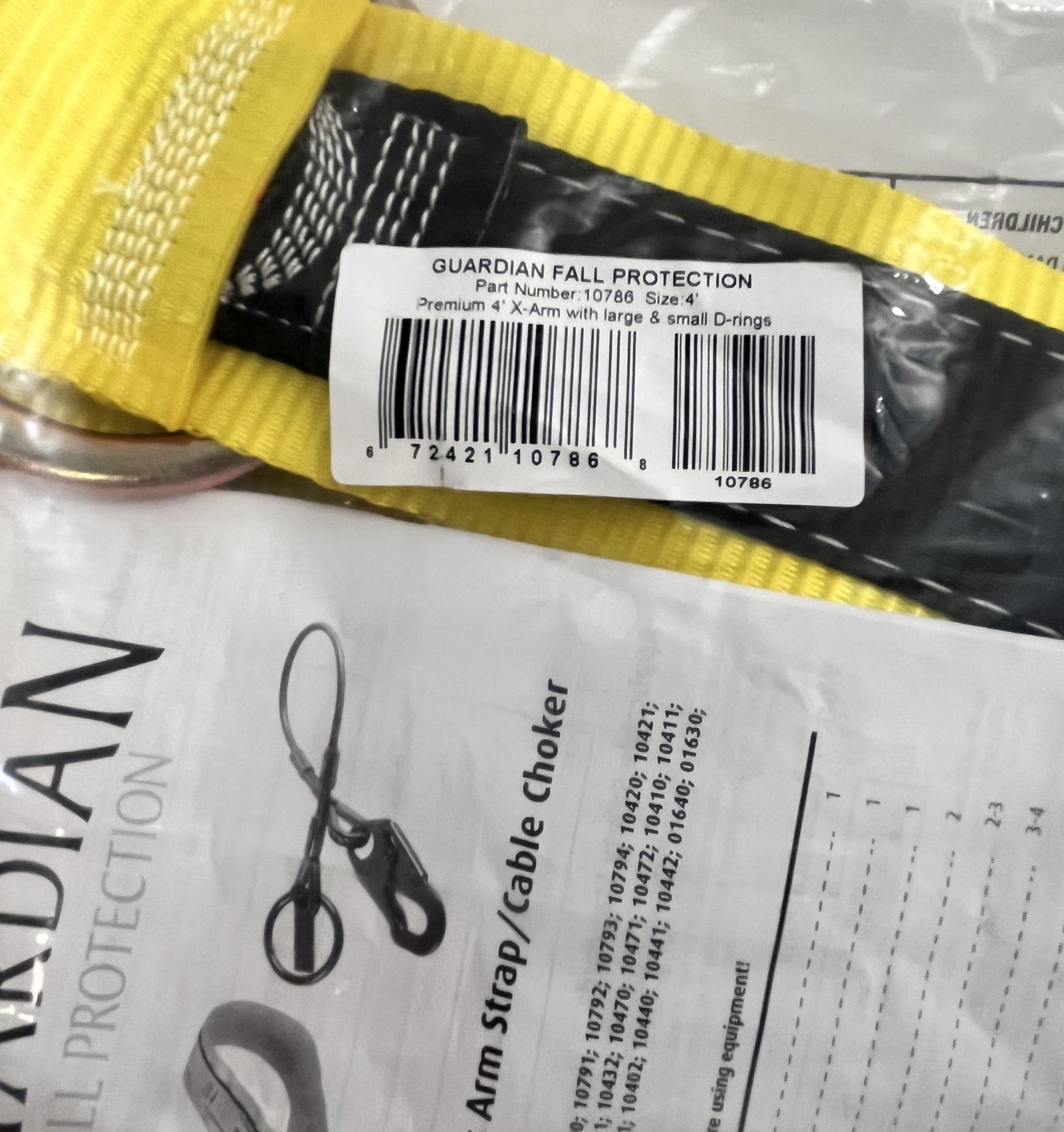 Guardian Fall Protection 4' Cross Arm Strap Model 10786 