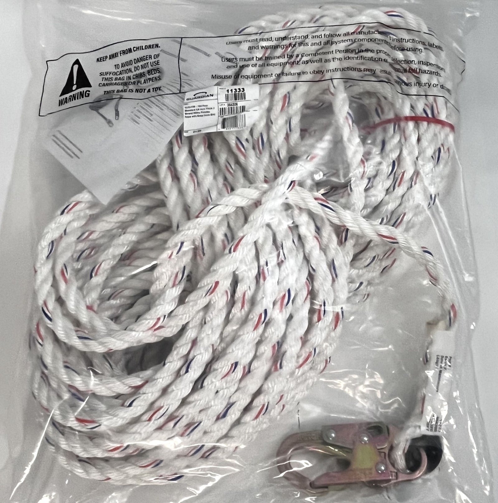 Guardian 11333 VL58-100 100 Ft. Standard 5/8 Inch Thick 3 Strand Rope