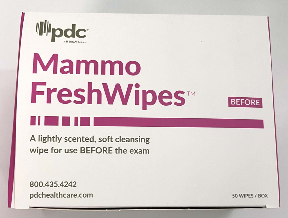 FreshWipes MAMWIPE2 mammography patient wipes, pre-moistened, designed for use before mammograms, hygienic and soothing.