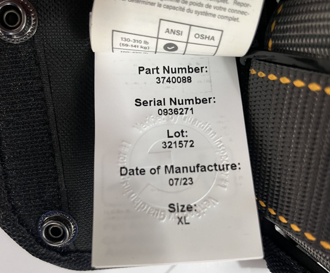 Guardian B7 Comfort Harness, Waist Pad, Hip D, QC-QC, Size XL