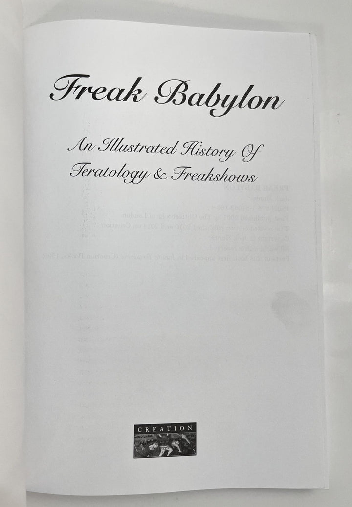 Freak Babylon: Illustrated History of Teratology & Freakshows – Jack Hunter, NEW