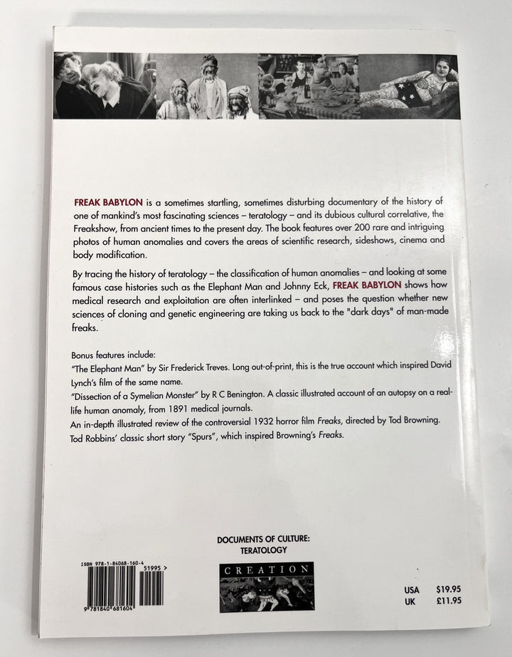 Freak Babylon: Illustrated History of Teratology & Freakshows – Jack Hunter, NEW