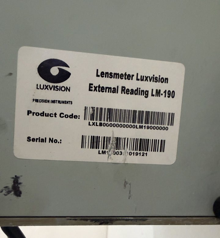 Luxvision LM-190 External Reading Manual Lensmeter - Pre-Owned Ophthalmic Equipment