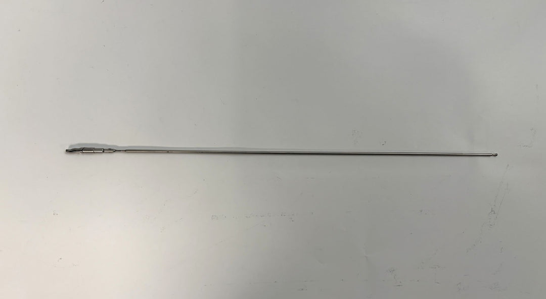 Aesculap laparoscopic grasping forceps insert with a slender, smooth 5mm wave-jaw design, crafted for precision surgical use in medical settings.