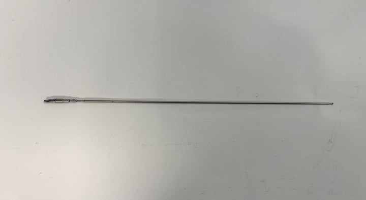 Aesculap laparoscopic grasping forceps insert with a slender, smooth 5mm wave-jaw design, crafted for precision surgical use in medical settings.