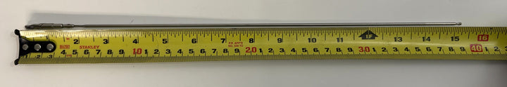 Close-up of a precision surgical instrument insert with a wave-jaw design, featuring smooth metal construction and measurement markings, by Aesculap.