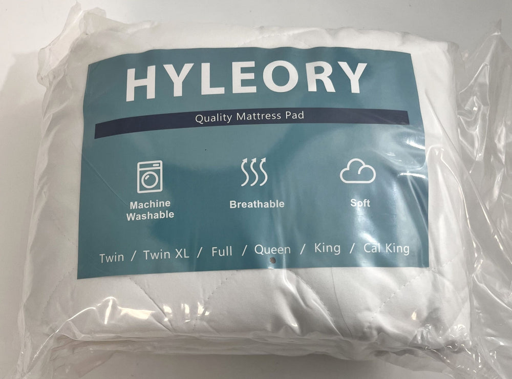 Hyleory Queen Mattress Pad – Soft, Breathable, White