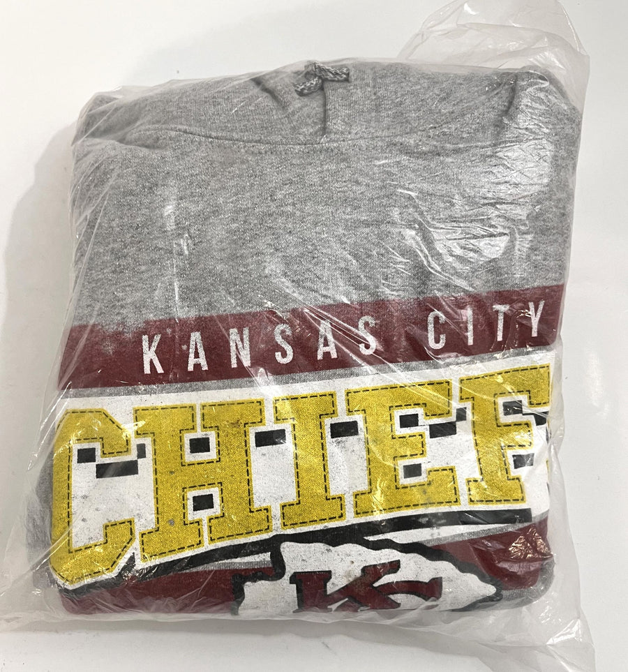 Zubaz Kansas City Chiefs Men’s Gray Hoodie, Size Medium, Official NFL