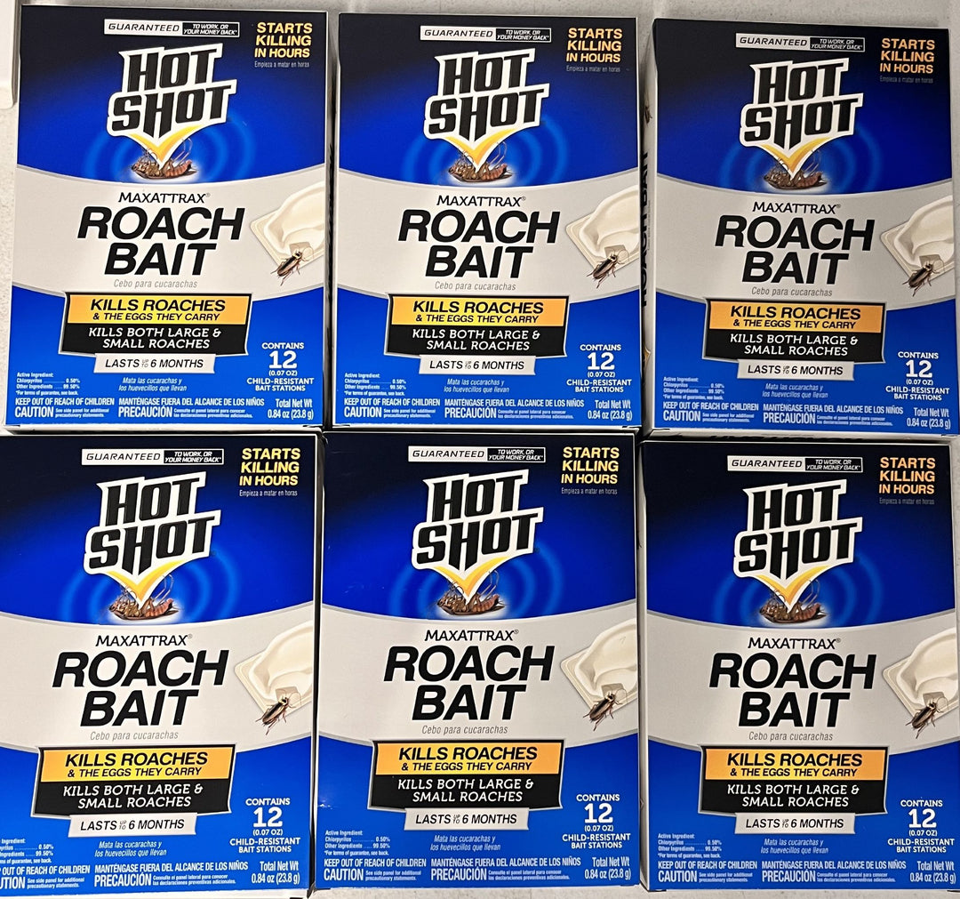 MaxAttrax Roach Bait Child Resistant Bait Stations HG-2030W (6-Boxes)72 Stations