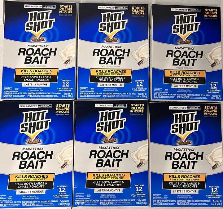 MaxAttrax Roach Bait Child Resistant Bait Stations HG-2030W (6-Boxes)72 Stations