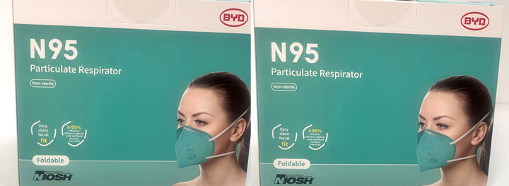 BYD Care N95 Particulate Respirator (40-Pack/ 2 Boxes)