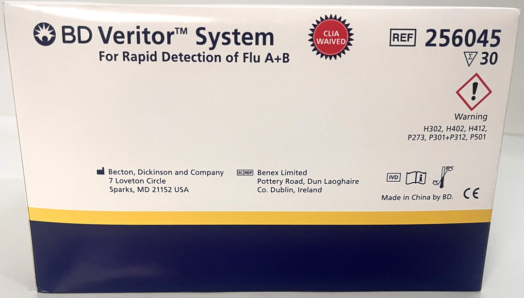 BD 256045 Veritor Influenza A+B Box Of 30 Tests