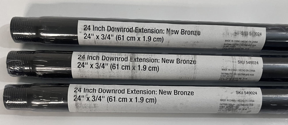 24" x 3/4" Downrod Extension New Bronze 549024 Ceiling Fan #803187 (3-Pack)