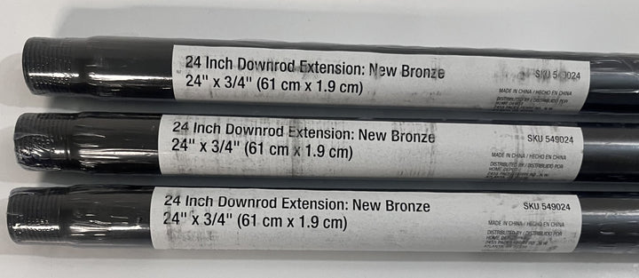 24" x 3/4" Downrod Extension New Bronze 549024 Ceiling Fan #803187 (3-Pack)
