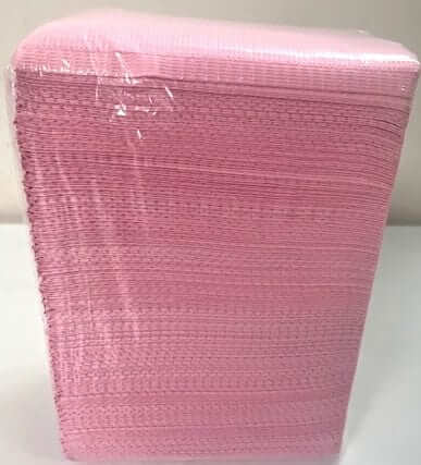 Braval Patient Towel 13" x 18" 2-Ply Tissue (500/Case) Pink | Rose