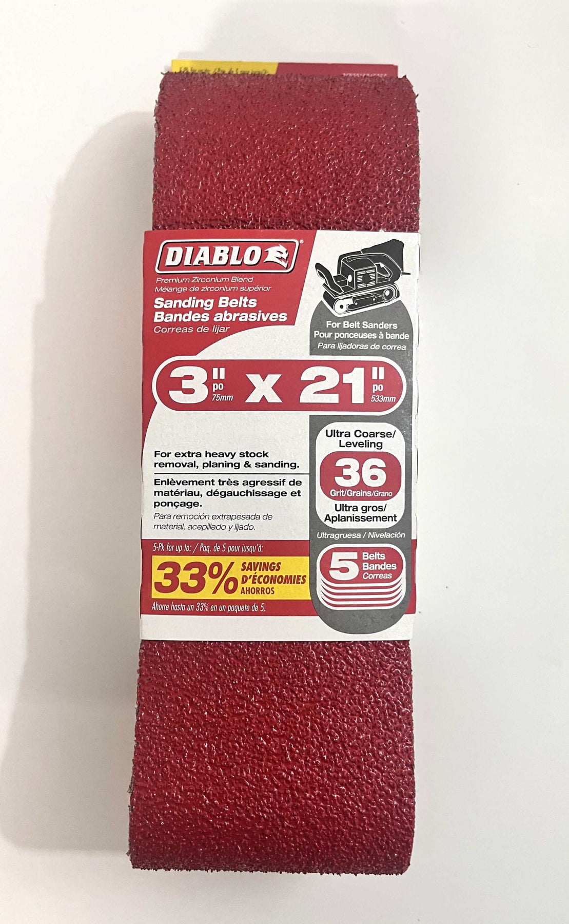 Diablo sanding outlet belts