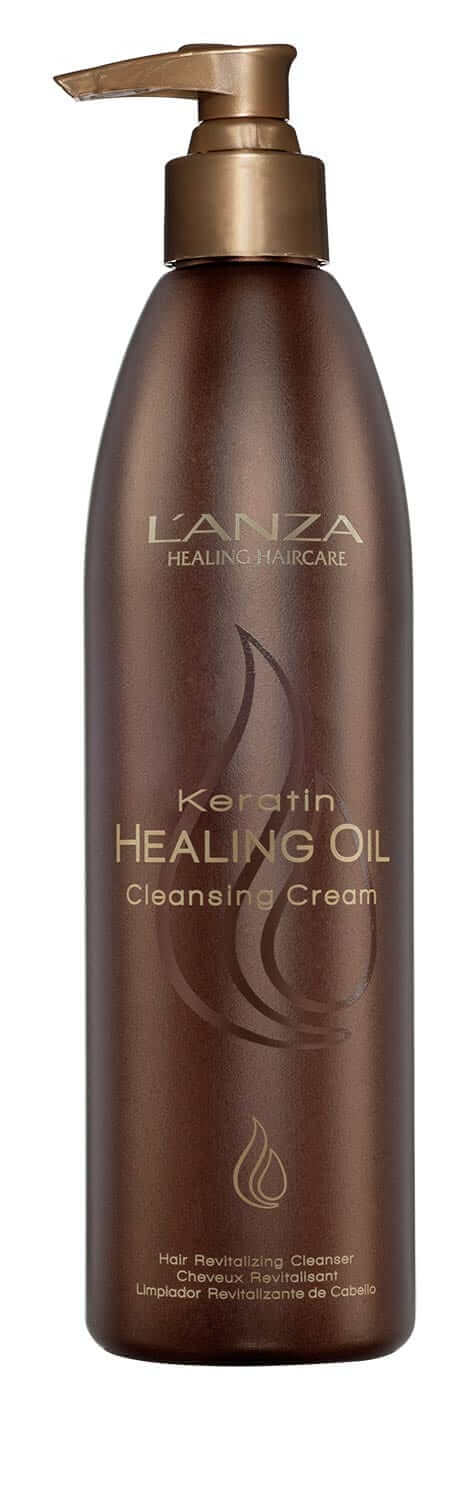 L’ANZA Keratin Healing Oil Cleansing Cream - Restores, Revives, and Nourish Dry Damaged Hair & Scalp, With Restorative Phyto IV Complex, Protein and Triple UV Protection (3.4 Fl Oz)
