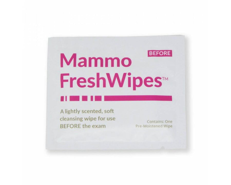 FreshWipes MAMWIPE2 mammography patient wipes, pre-moistened, designed for use before mammograms, hygienic and soothing.