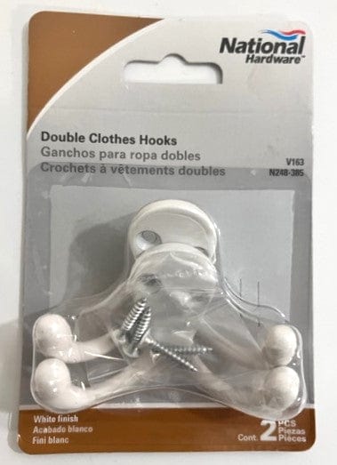 National Hardware N248-385 V163 Double Clothes Hooks (2-Pack)