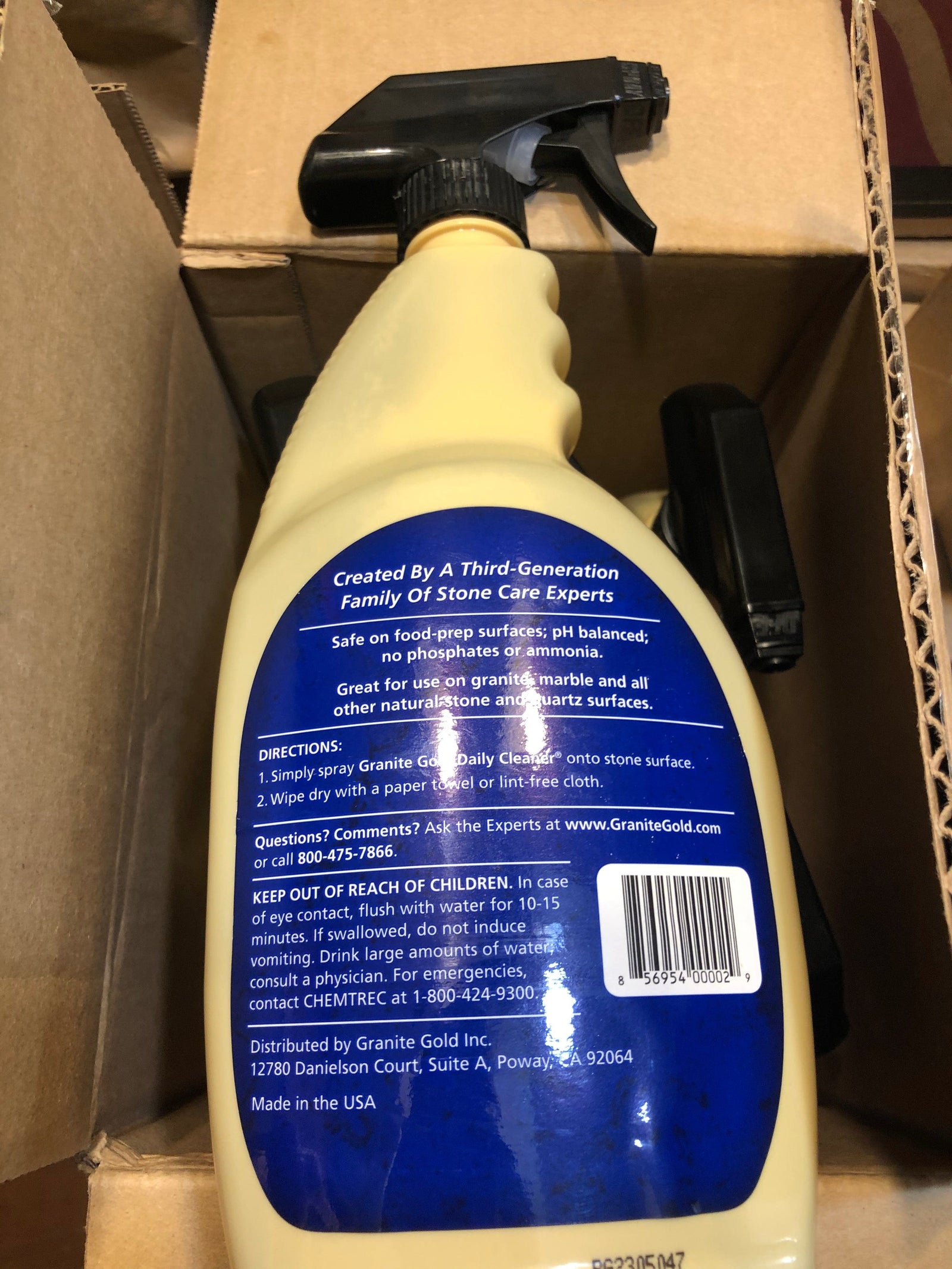 NEW (BOX OF 6) Granite Gold Daily Cleaner Spray Streak-Free STONE CARE 24OZ