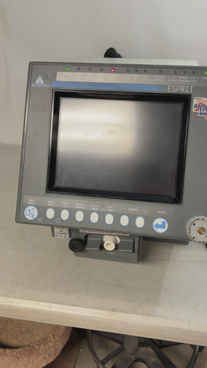 Respironics Esprit V1000 Core Unit for Parts &amp; Repair Only (Powers On / Blank Screen)