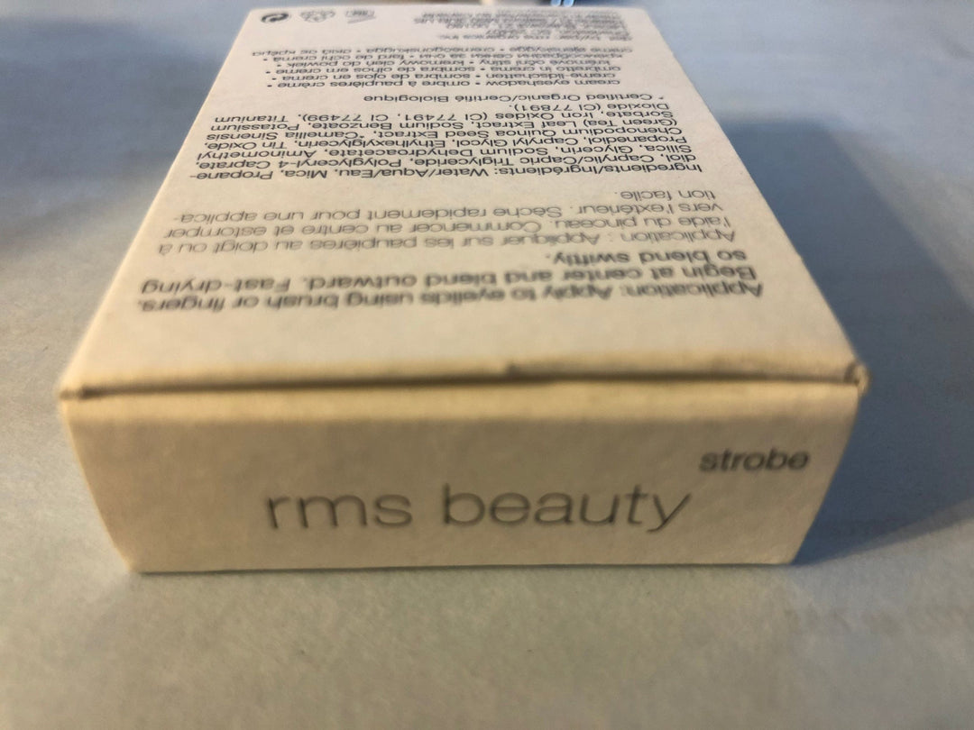 RMS Beauty Eyelight Cream Eyeshadow - Longwearing Crease-Proof Organic Liquid Eyeshadow, Nourishing, Natural and Buildable Shades for Night and Day - Strobe (0.28 oz / 8.28 ml)