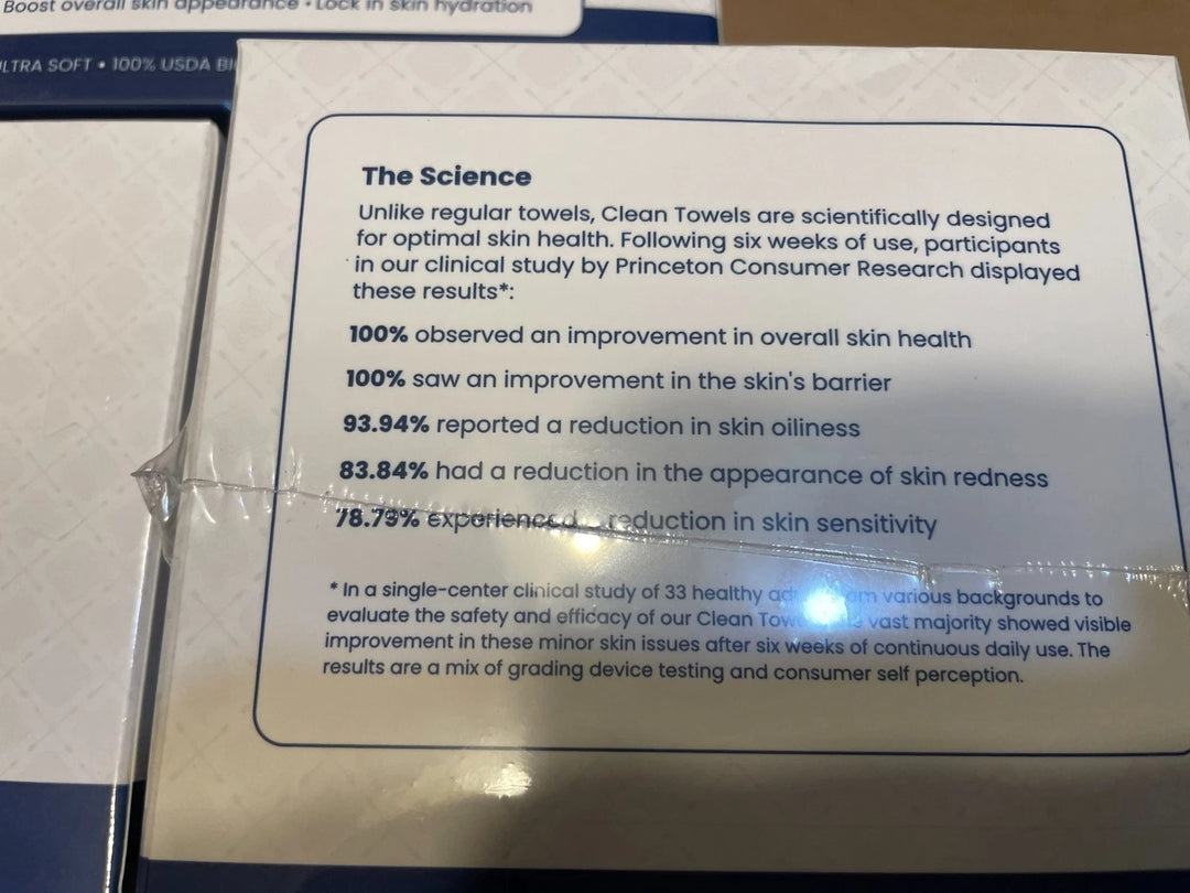 Clean Skin Club Clean Towels XL – 3 Pack (150 Total) 100% USDA Biobased Face Towels