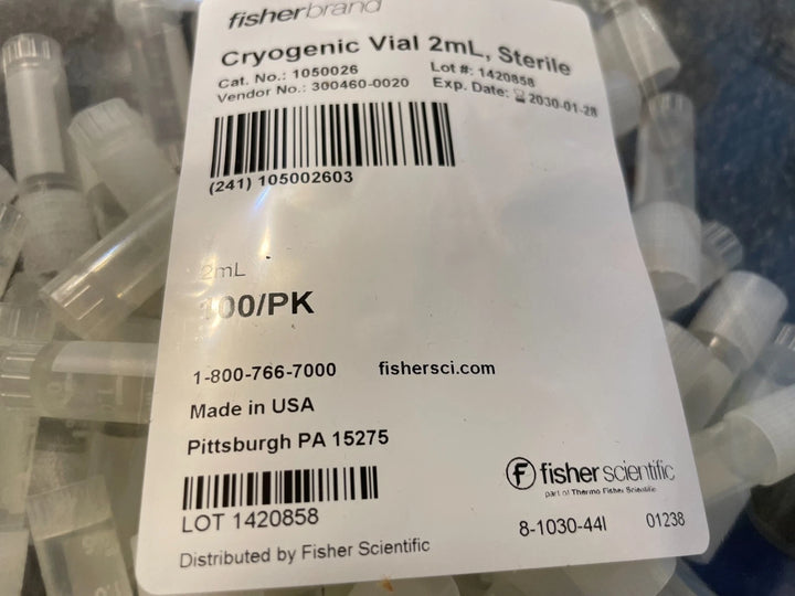 100 Thermo Scientific 1050026 Externally Internally Threaded Cryogenic EXP 2/30