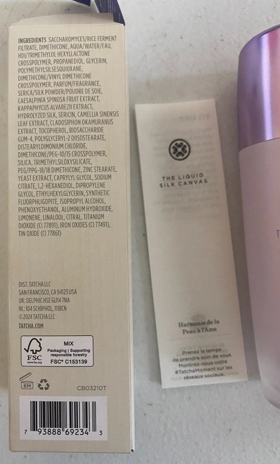 OEM Tatcha The Liquid Silk Canvas Primer Featherweight 1oz/30mL FULL SZ SEALED $55