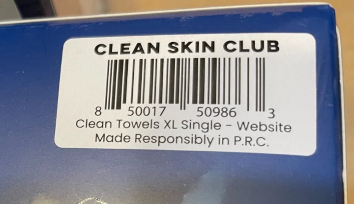 Clean Skin Club Clean Towels XL – 3 Pack (150 Total) 100% USDA Biobased Face Towels