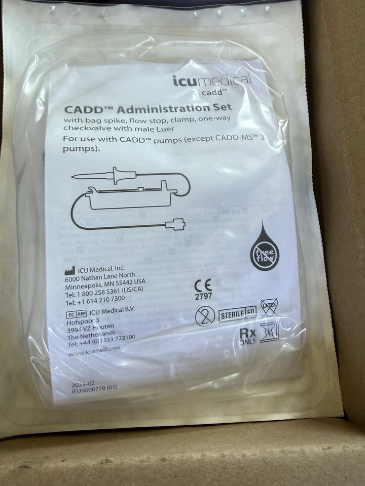 Smiths Medical CADD Administration Set 21-7322-24 IV 78 Inch Tubing No Ports EXP 4/6/2031