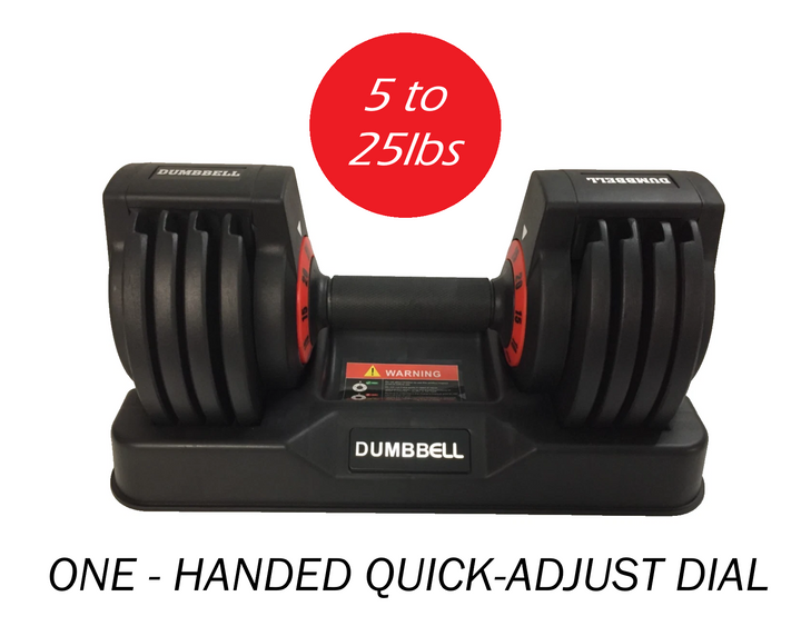 Adjustable Dumbbell 25 lb Single – Quick-Select Weight | Home Workout
