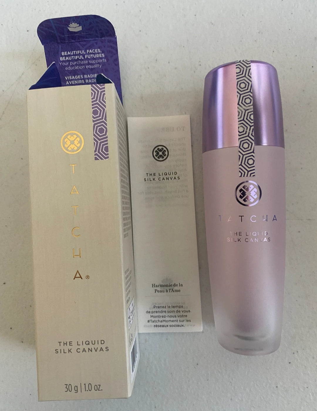 OEM Tatcha The Liquid Silk Canvas Primer Featherweight 1oz/30mL FULL SZ SEALED $55